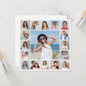 自分だけの17枚の写真コラージュを作成 カード (正面/裏面インサイチュ)