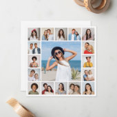 自分だけの17枚の写真コラージュを作成 ノートカード (正面/裏面インサイチュ)