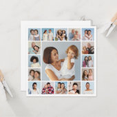 自分だけの17枚の写真コラージュギフトを作成 カード (正面/裏面インサイチュ)