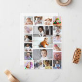 自分だけの19枚の写真コラージュを作成する ノートカード (正面/裏面インサイチュ)