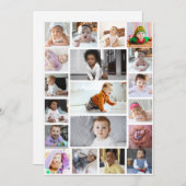 自分だけの19枚の写真コラージュを作成する ノートカード (正面/裏面)