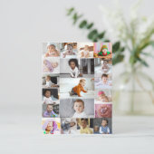 自分だけの19枚の写真コラージュを作成する ポストカード (スタンド正面)