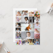 自分だけの19枚の写真コラージュを作成 カード (正面/裏面インサイチュ)