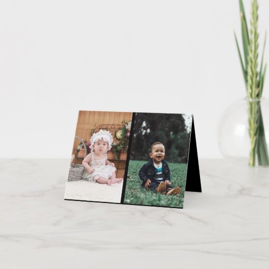 自分だけの2枚の写真の コラージュをデザイン カード (正面)
