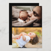 自分だけの2枚の写真の コラージュをデザイン シーズンカード (正面/裏面)