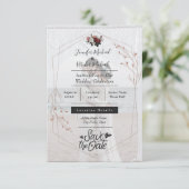 自分だけの2枚の写真を使ったミニマルなカリグラフィーを作成しよう 招待状 (スタンド正面)