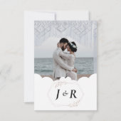 自分だけの2枚の写真を使ったミニマルなカリグラフィーを作成しよう 招待状 (裏面)