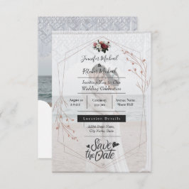 自分だけの2枚の写真を使ったミニマルなカリグラフィーを作成しよう 招待状