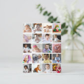 自分だけの20枚の写真コラージュをデザイン ポストカード (スタンド正面)