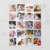 自分だけの20枚の写真コラージュをデザイン ポストカード (正面)