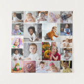 自分だけの20枚の写真コラージュを作成 タペストリー (正面)