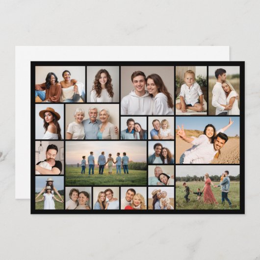 自分だけの20枚の写真コラージュを作成 ノートカード (正面/裏面)