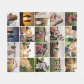 自分だけの20枚の写真コラージュを作成 フリースブランケット (正面(横))