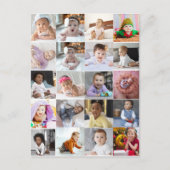 自分だけの20枚の写真コラージュを作成 ポストカード (正面)