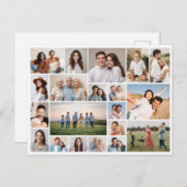 自分だけの20枚の写真コラージュを作成 ポストカード (正面/裏面)