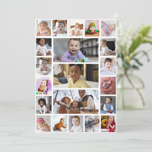 自分だけの21枚の写真コラージュを作成 シーズンカード (スタンド正面)