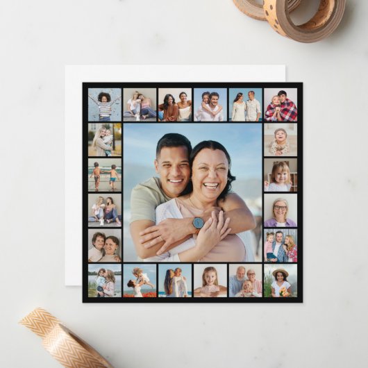 自分だけの21枚の写真コラージュを作成 ノートカード (正面/裏面インサイチュ)