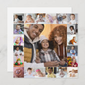 自分だけの21枚の写真コラージュを作成 ノートカード (正面/裏面)