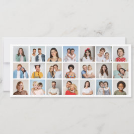 自分だけの21枚の写真コラージュを作成 編集可能な色 招待状