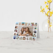 自分だけの21枚の写真コラージュを作成 - 色を編集可能 カード (黄色い花)