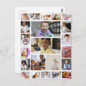 自分だけの22枚の写真コラージュポスターをデザインしよう ポストカード (正面/裏面)