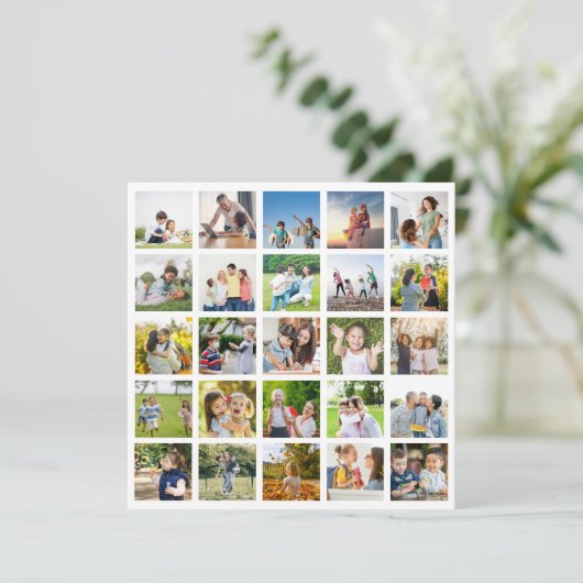 自分だけの25枚の写真を編集できるコラージュを作成 カード (スタンド正面)