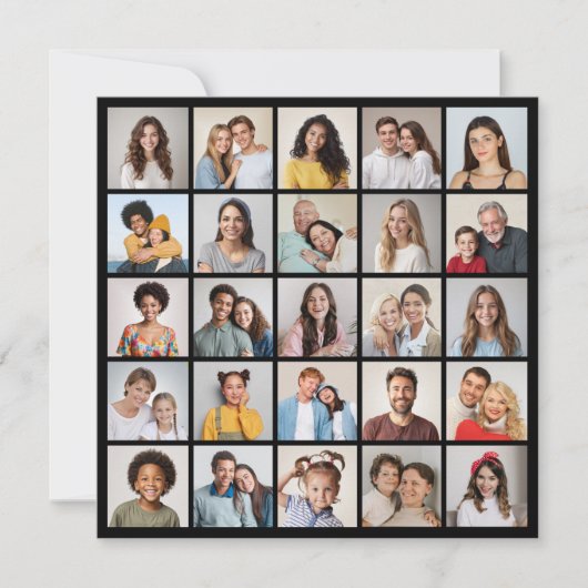 自分だけの25枚の写真コラージュを作成しよう カード (正面)