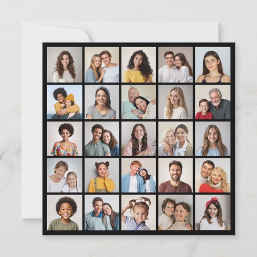 自分だけの25枚の写真コラージュを作成 カード (正面)