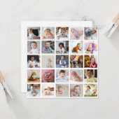 自分だけの25枚の写真コラージュを作成 カード (正面/裏面インサイチュ)