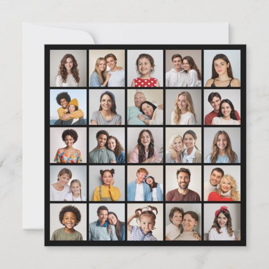 自分だけの25枚の写真コラージュを作成 カード (正面)