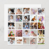 自分だけの25枚の写真コラージュを作成 シーズンカード (正面/裏面)