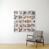 自分だけの25枚の写真コラージュを作成 タペストリー (インサイチュ(横))