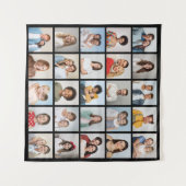 自分だけの25枚の写真コラージュを作成 タペストリー (正面(横))