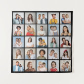 自分だけの25枚の写真コラージュを作成 タペストリー (正面)