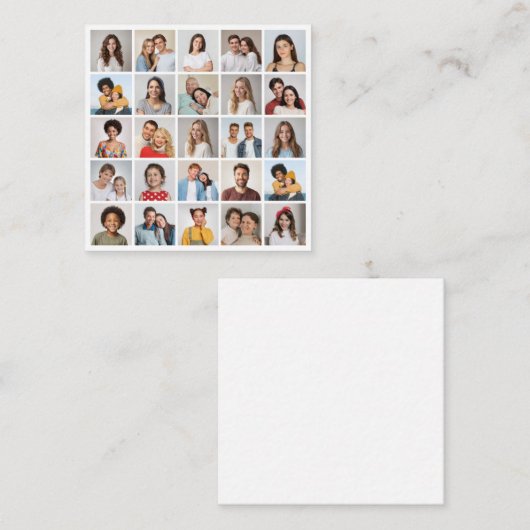 自分だけの25枚の写真コラージュを作成 ノートカード (正面/裏面)