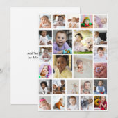 自分だけの25枚の写真コラージュ額装アートをデザイン シーズンカード (正面/裏面)