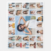 自分だけの27枚の写真コラージュを作成 フリースブランケット (正面)