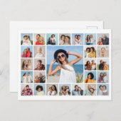 自分だけの27枚の写真コラージュを作成 ポストカード (正面/裏面)