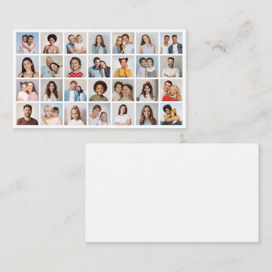 自分だけの28枚の写真コラージュを作成 ノートカード (正面/裏面)