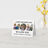 自分だけの3枚の写真の コラージュを作成しよう ハッピーマザーズデー カード (黄色い花)