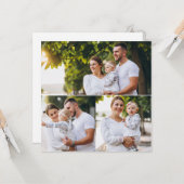 自分だけの3枚の写真をデザインしたコラージュを作成 カード (正面/裏面インサイチュ)