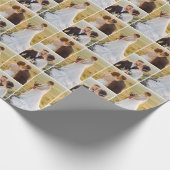 自分だけの3枚の写真コラージュを作成 ラッピングペーパー (角)