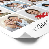 自分だけの30枚の写真コラージュを作成 - あなたのメッセージを添えて ポスター (角)