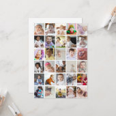 自分だけの30枚の写真コラージュを作成 カード (正面/裏面インサイチュ)