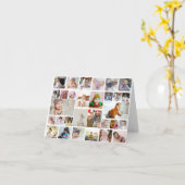 自分だけの30枚の写真コラージュポスターをデザインしよう カード (黄色い花)