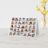 自分だけの35枚の写真コラージュを作成 カード (黄色い花)