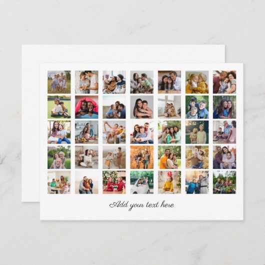 自分だけの35枚の写真コラージュを作成 シーズンカード (正面/裏面)