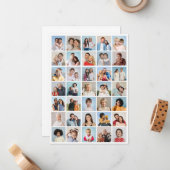 自分だけの35枚の写真コラージュを作成 ノートカード (正面/裏面インサイチュ)