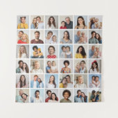 自分だけの36枚の写真コラージュを作成 タペストリー (正面)