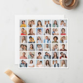 自分だけの36枚の写真コラージュを作成 ノートカード (正面/裏面インサイチュ)